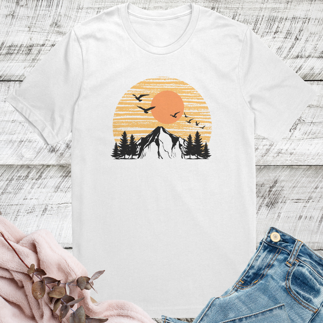 Camping Tshirt, Mountains Shirt, Pine Tree Shirt, Hiking Tshirt, Outdoorsy Shirt, Nature Lover Shirt