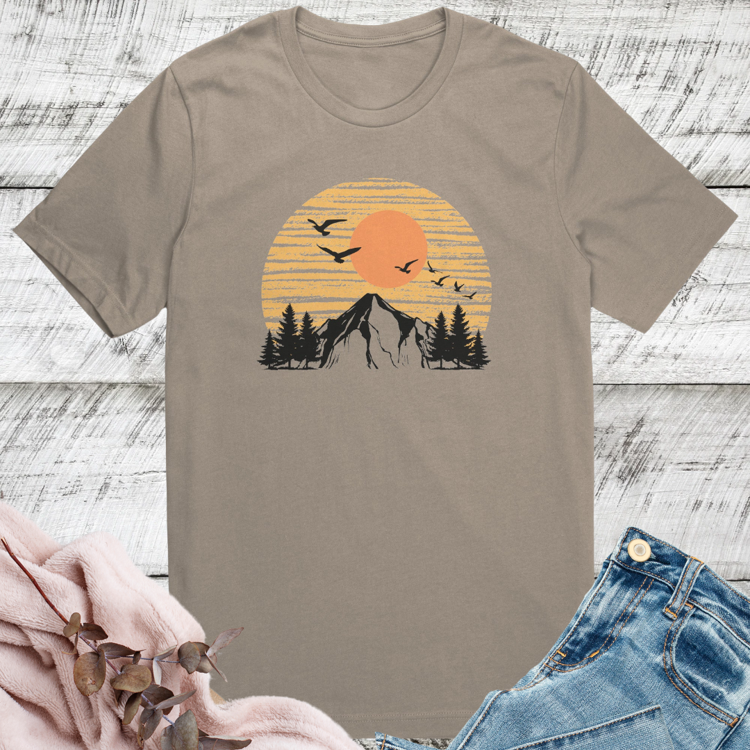 Camping Tshirt, Mountains Shirt, Pine Tree Shirt, Hiking Tshirt, Outdoorsy Shirt, Nature Lover Shirt