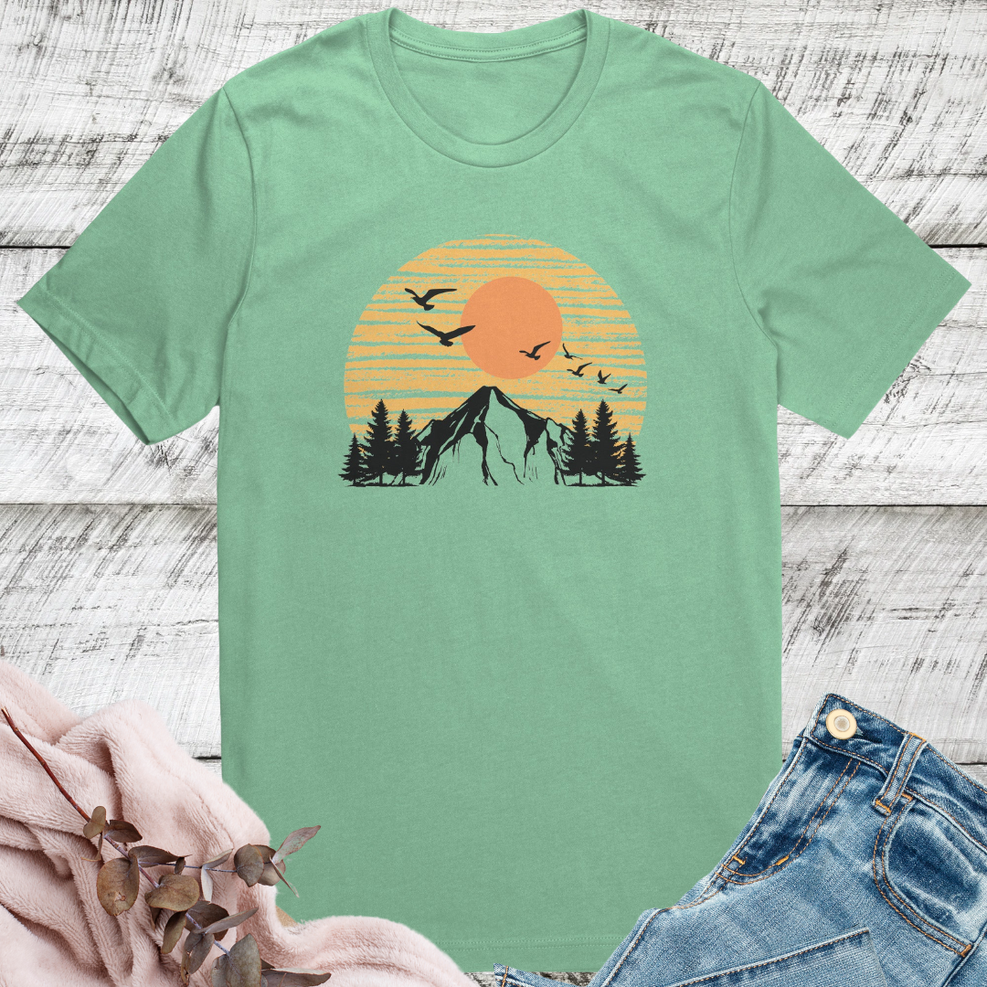 Camping Tshirt, Mountains Shirt, Pine Tree Shirt, Hiking Tshirt, Outdoorsy Shirt, Nature Lover Shirt