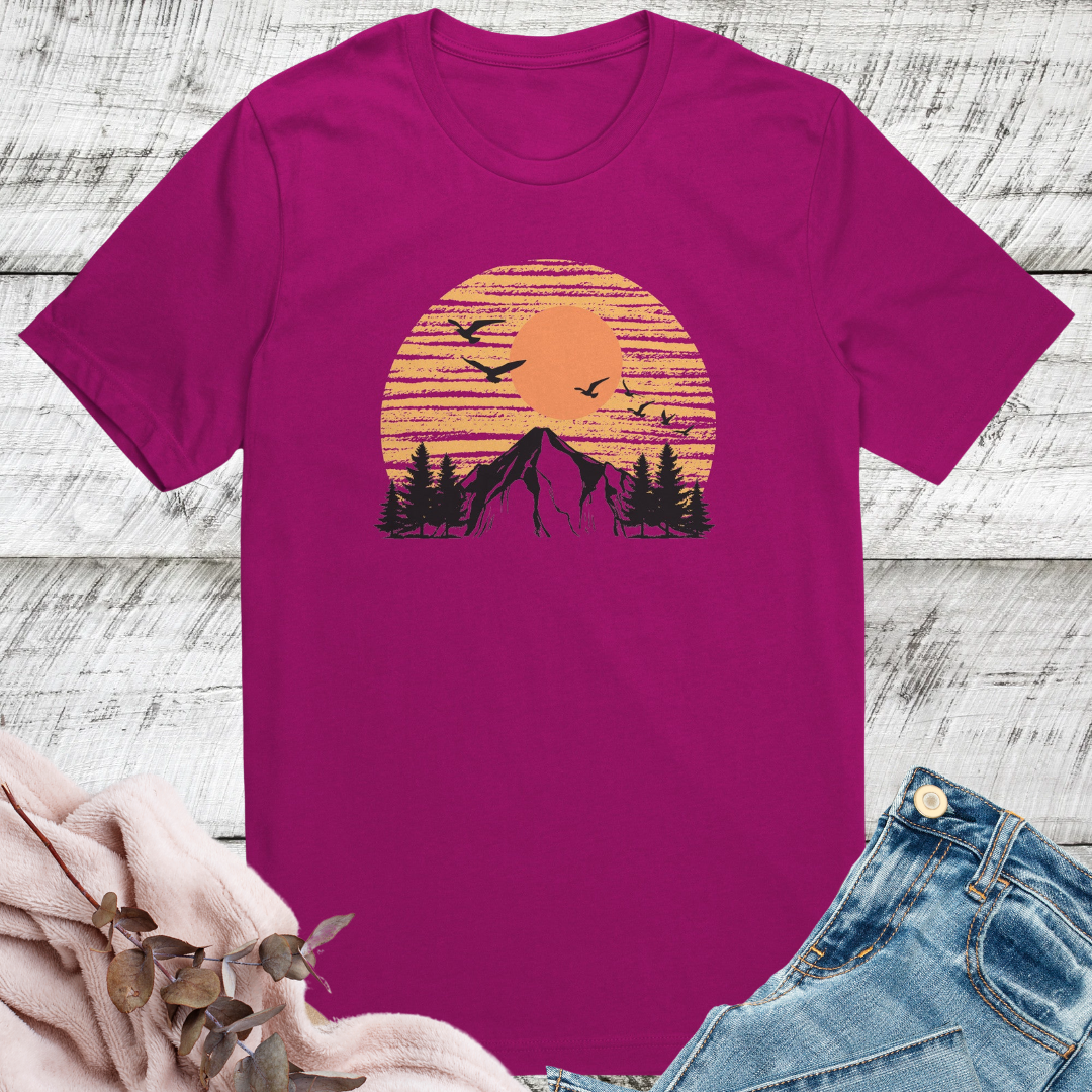 Camping Tshirt, Mountains Shirt, Pine Tree Shirt, Hiking Tshirt, Outdoorsy Shirt, Nature Lover Shirt