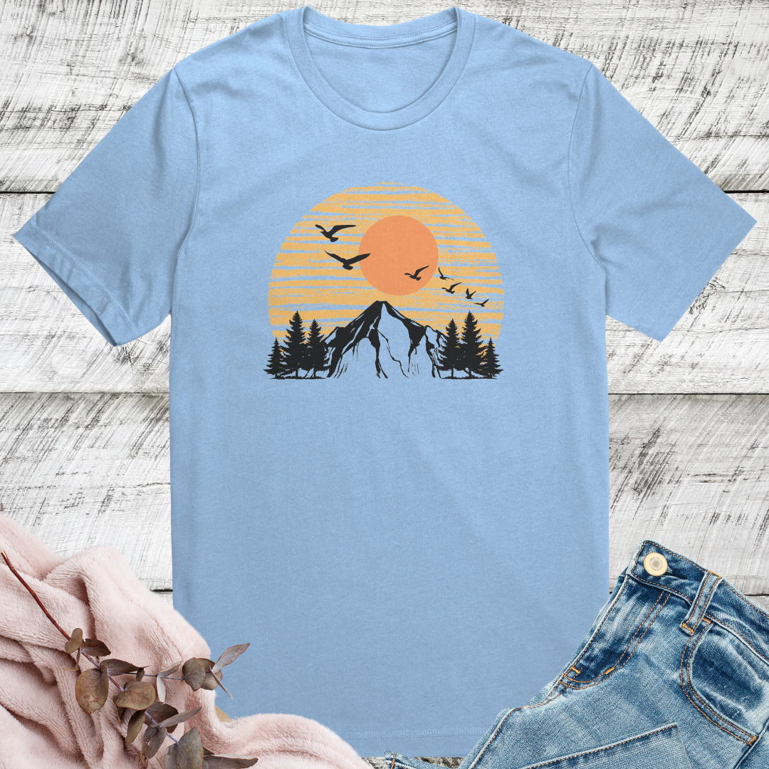 Camping Tshirt, Mountains Shirt, Pine Tree Shirt, Hiking Tshirt, Outdoorsy Shirt, Nature Lover Shirt