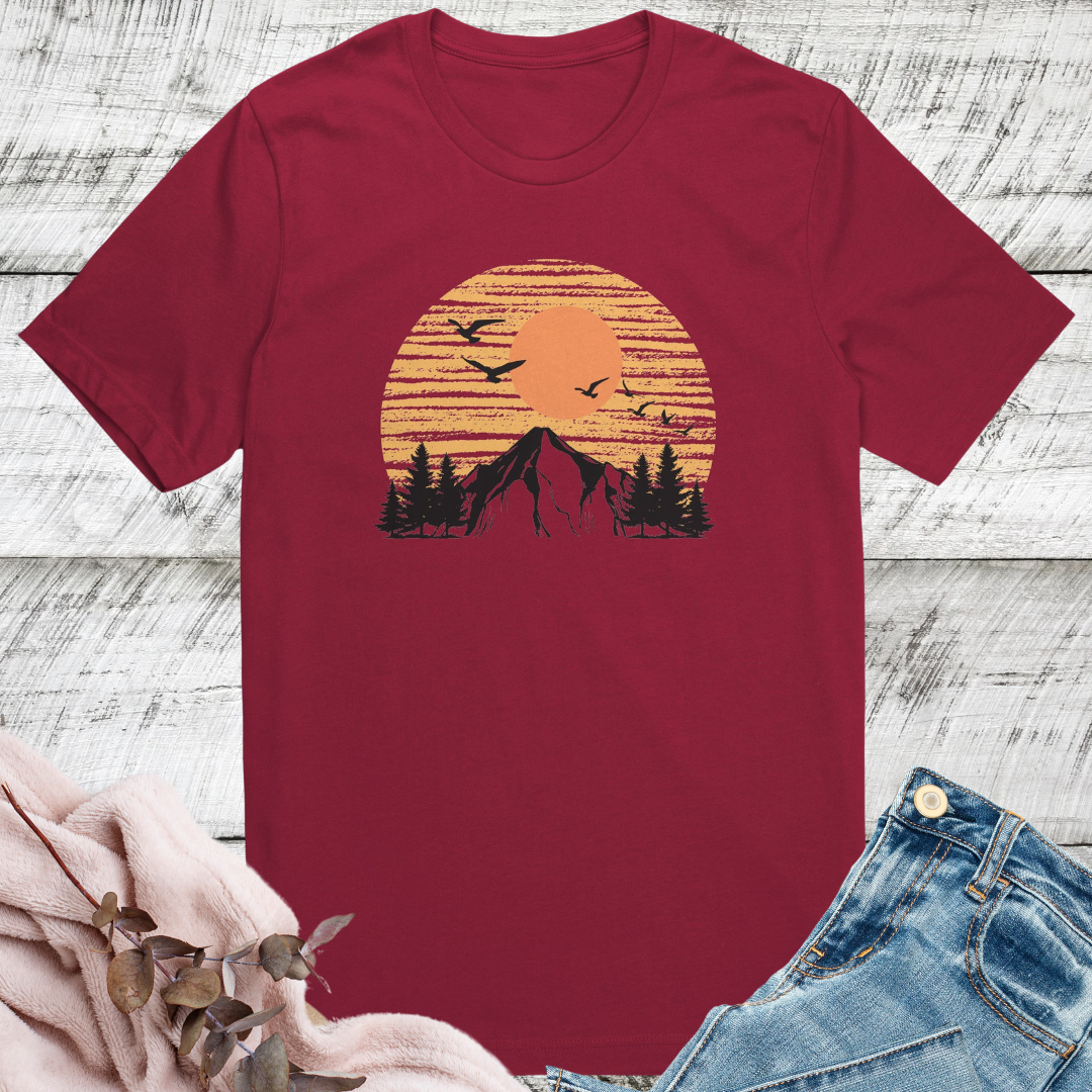 Camping Tshirt, Mountains Shirt, Pine Tree Shirt, Hiking Tshirt, Outdoorsy Shirt, Nature Lover Shirt