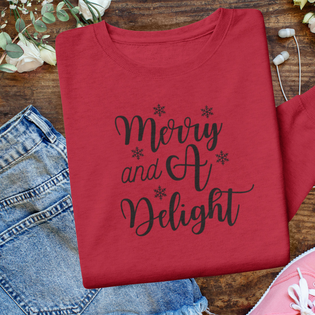Merry Sweatshirt, Cozy Delight Sweater, Funny Comfy Xmas Sweatshirt, Gift for Christmas Lover