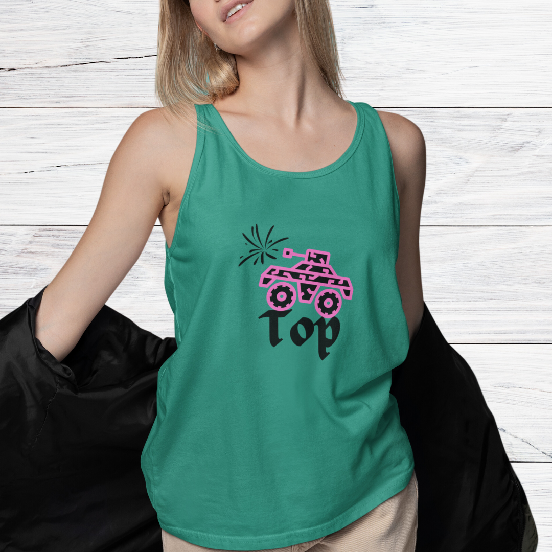 Women's Workout Tank Top, Comfy Yoga Top, Cute Flowy Tank Top, Women's Fitness Exercise Tank Top, Summer Beach Top, Funny Hiking Tank Top