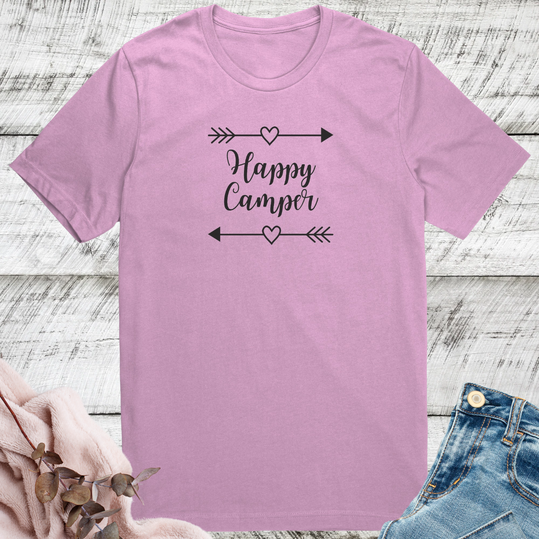 Happy Camper Shirt, Camping Shirt, Campfire Shirt, Adventure Shirt, Hiking Shirt, Camper Gift, Nature Lover Gift