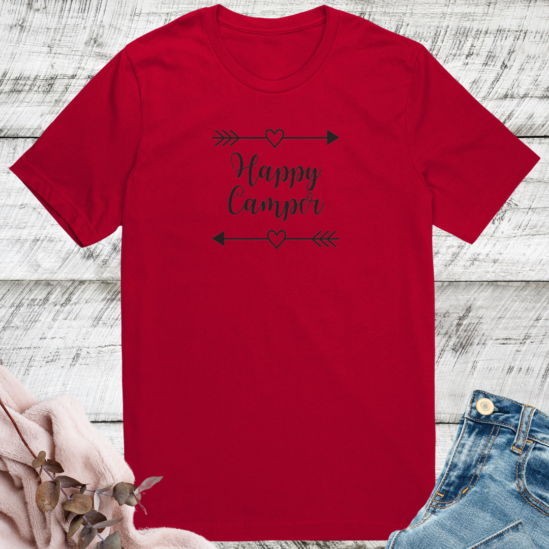 Happy Camper Shirt, Camping Shirt, Campfire Shirt, Adventure Shirt, Hiking Shirt, Camper Gift, Nature Lover Gift
