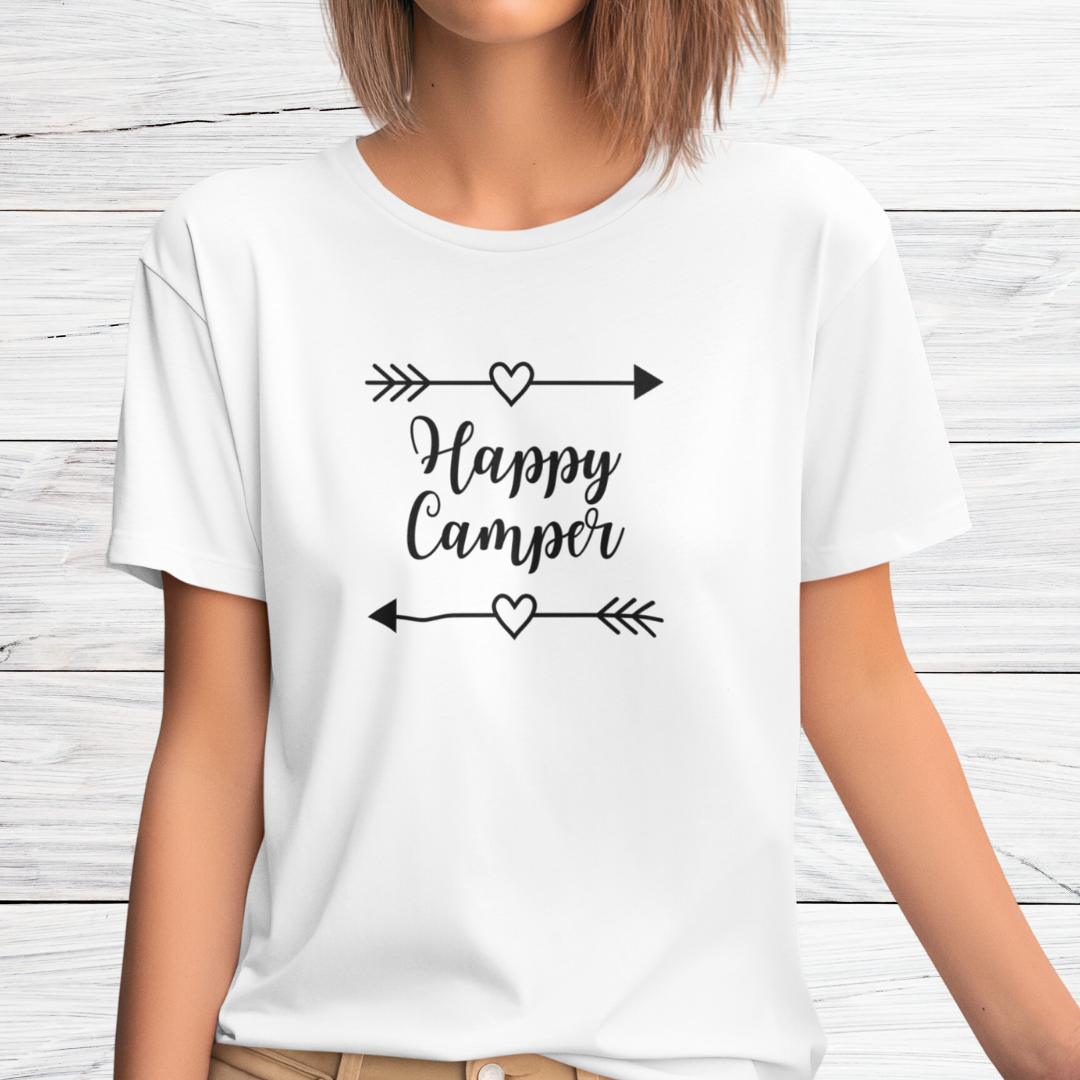 Happy Camper Shirt, Camping Shirt, Campfire Shirt, Adventure Shirt, Hiking Shirt, Camper Gift, Nature Lover Gift
