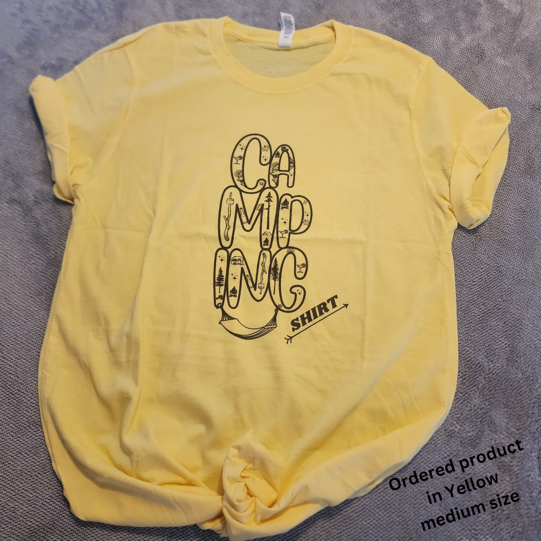 Camping Shirt, Hiking Shirt, Outdoorsy TShirt, RV Shirt, Caravan Shirt, Car Camping Shirt, Hummock Camp Shirt, Pine Tree Shirt, Gift for Camp Lover
