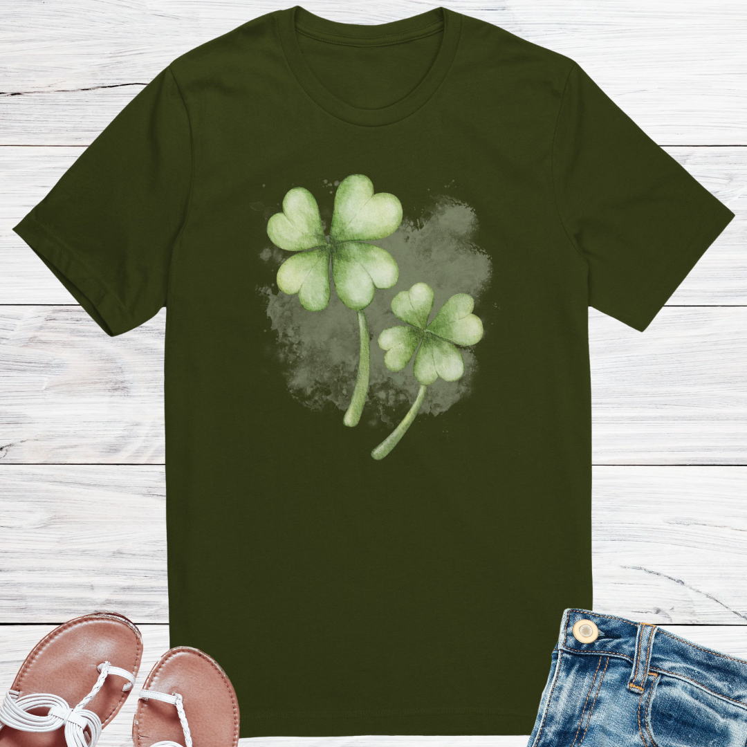St Patrick's Day Shirt, Shamrock Lucky Tshirt, St Paddy's Day Irish Clothing, Cute Clover Shirt, Gift for Gardener, Nature Lover Gift