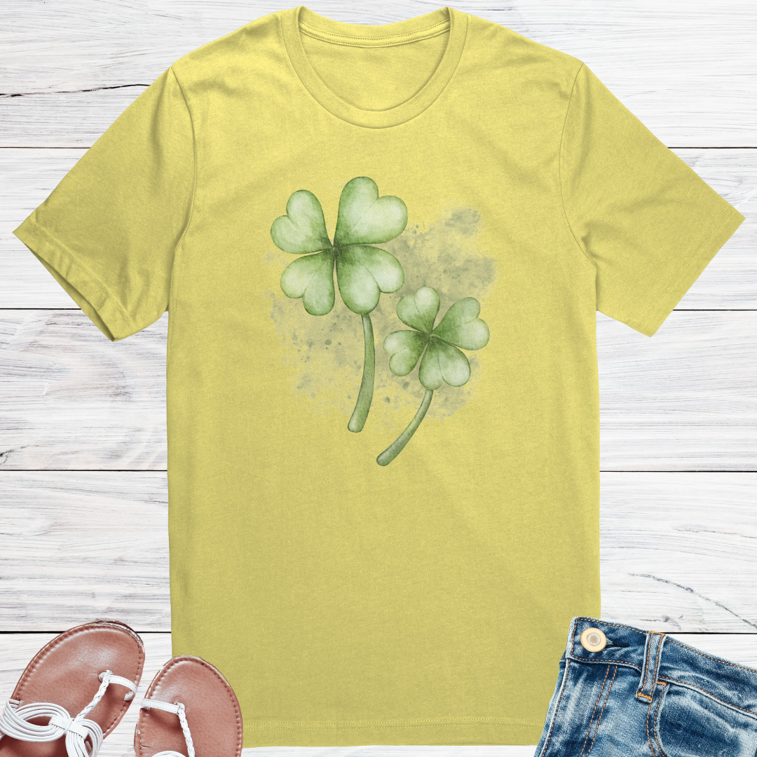 St Patrick's Day Shirt, Shamrock Lucky Tshirt, St Paddy's Day Irish Clothing, Cute Clover Shirt, Gift for Gardener, Nature Lover Gift