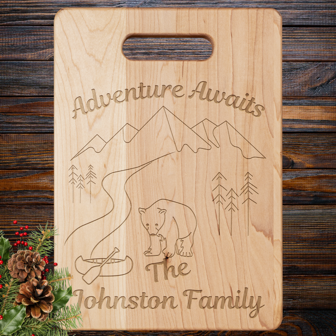 Camping Gear, RV Accessories, Camp Cutting Board, Caravan Gift, Van Life Decor, Bear Lover Gift, Hiking Gear, Nature Lover Gift, Kitchenware