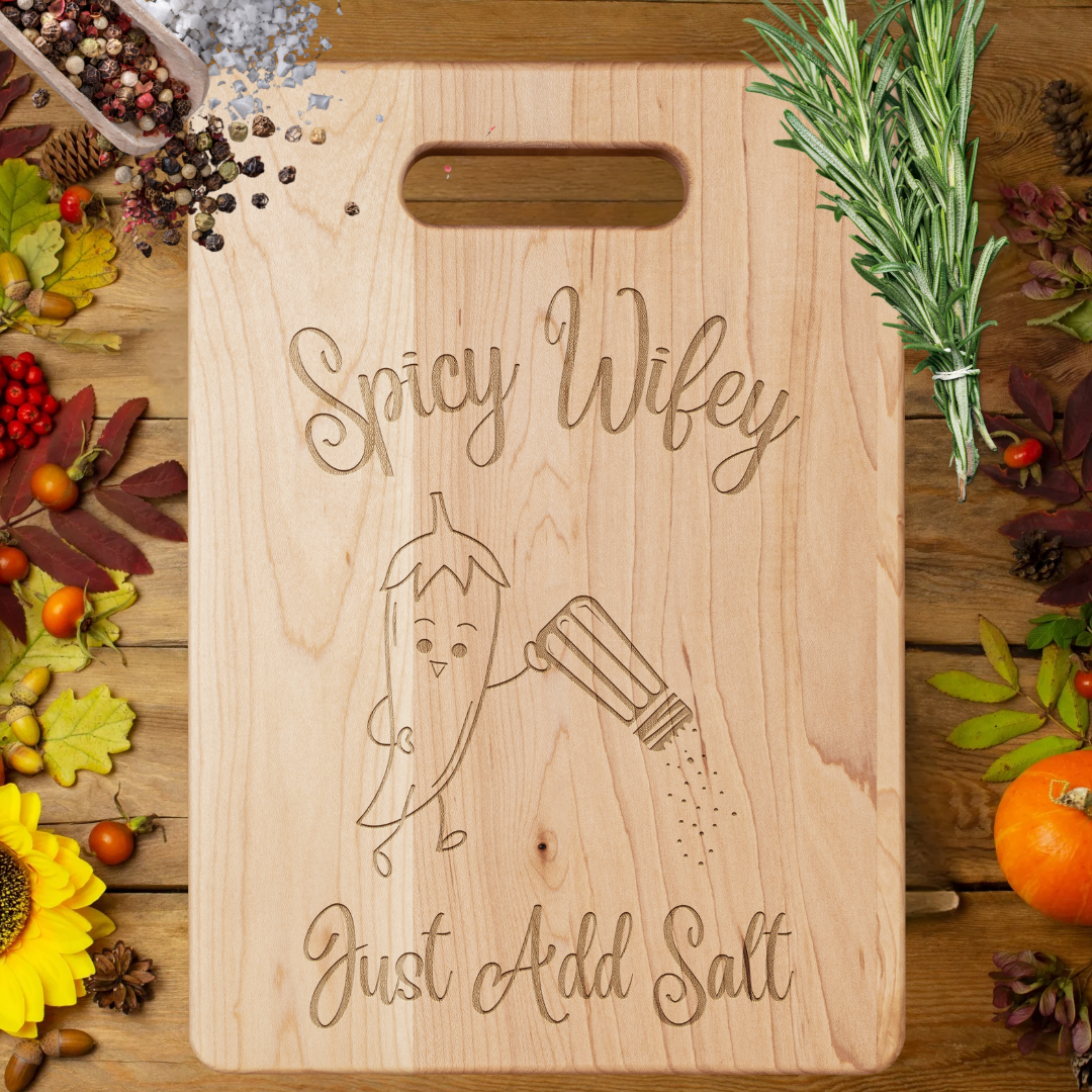Funny Kitchen Decor, Wifey Collection, Chilli Lover Gift, Cutting Board, New Home Gift, Wedding Gift, Housewarming Gift