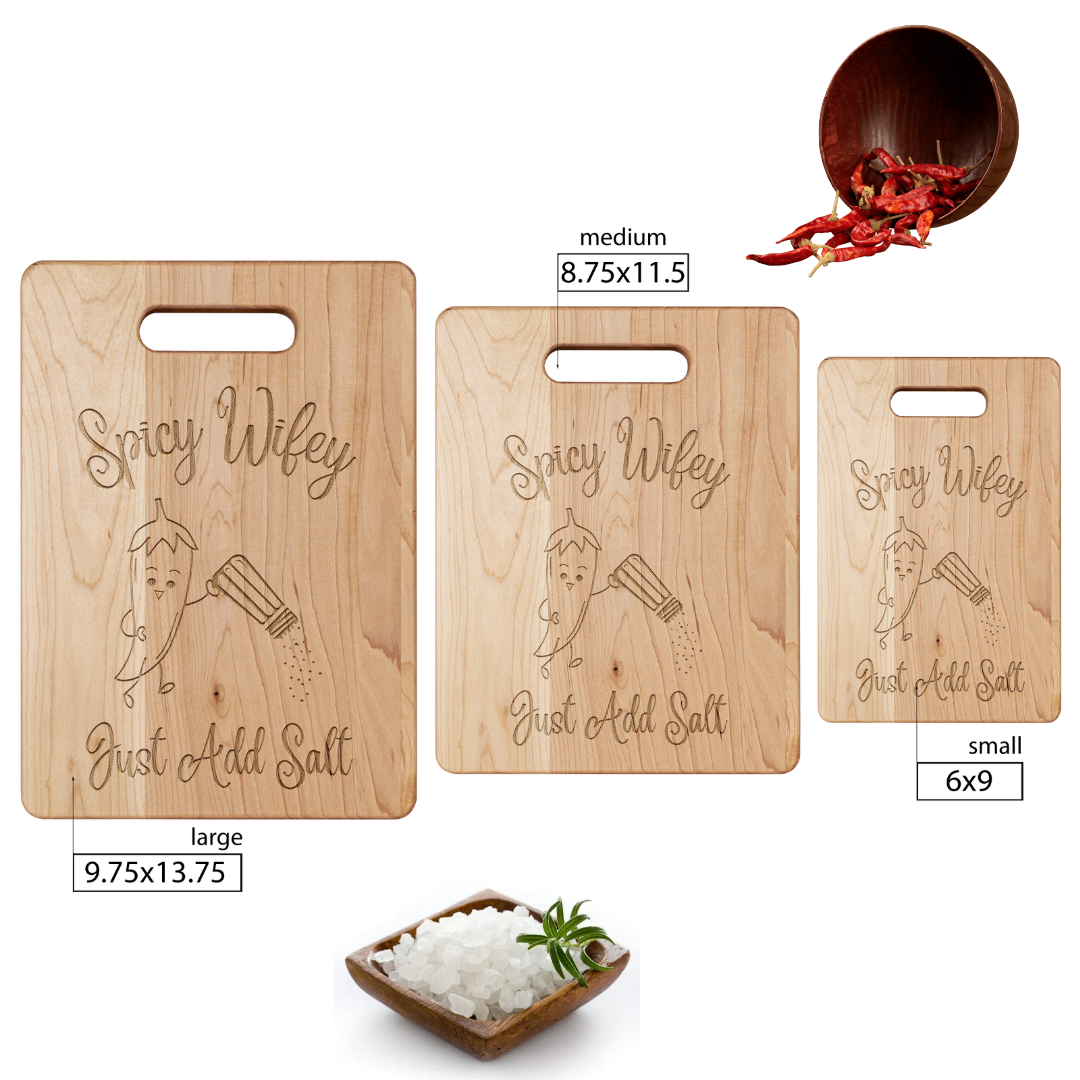 Funny Kitchen Decor, Wifey Collection, Chilli Lover Gift, Cutting Board, New Home Gift, Wedding Gift, Housewarming Gift