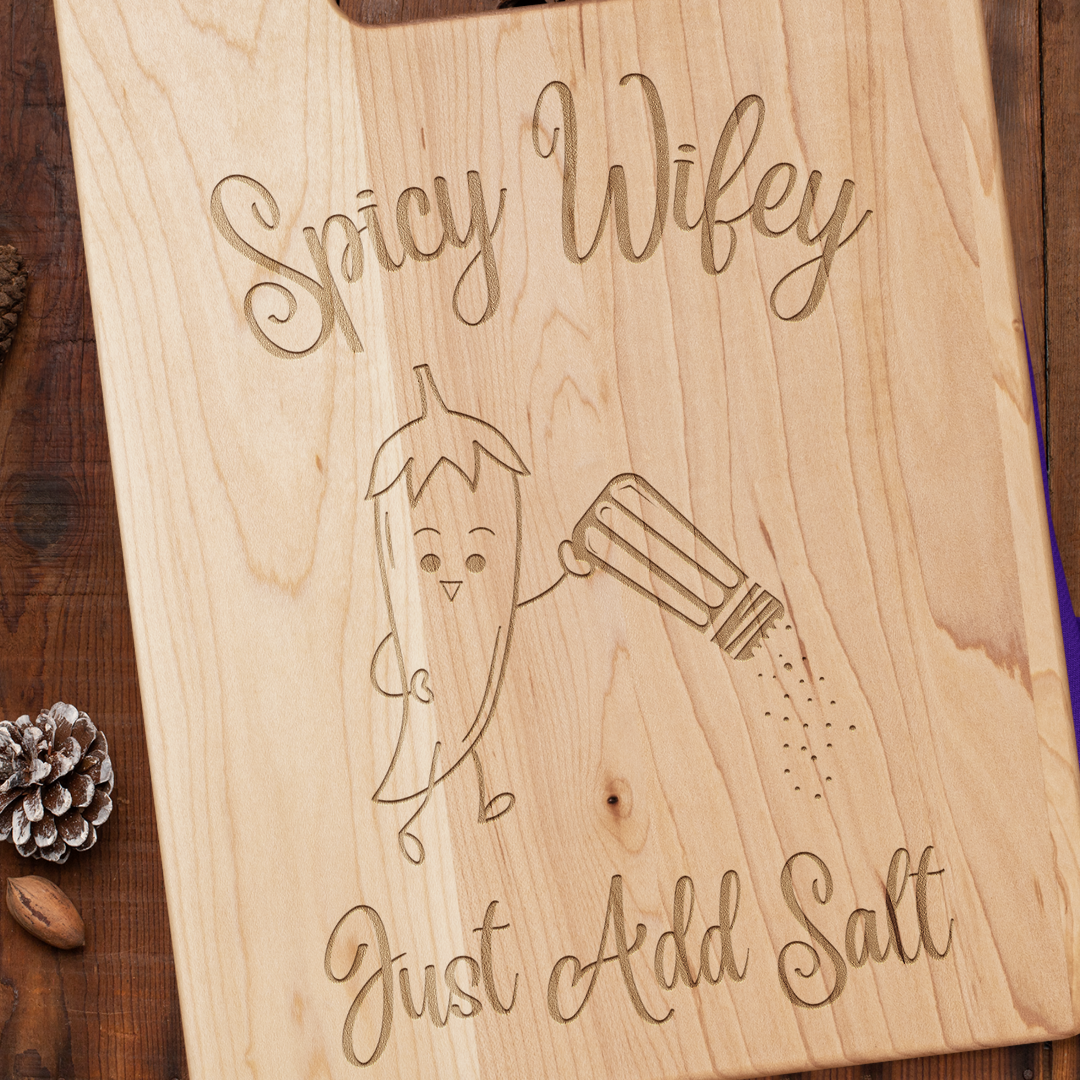 Funny Kitchen Decor, Wifey Collection, Chilli Lover Gift, Cutting Board, New Home Gift, Wedding Gift, Housewarming Gift