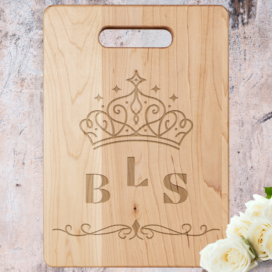 Personalized Cutting Board, Royal Collection, Monogram Kitchenware, Custom Housewarming Gift, New Home Gift, Unique Gift for Her