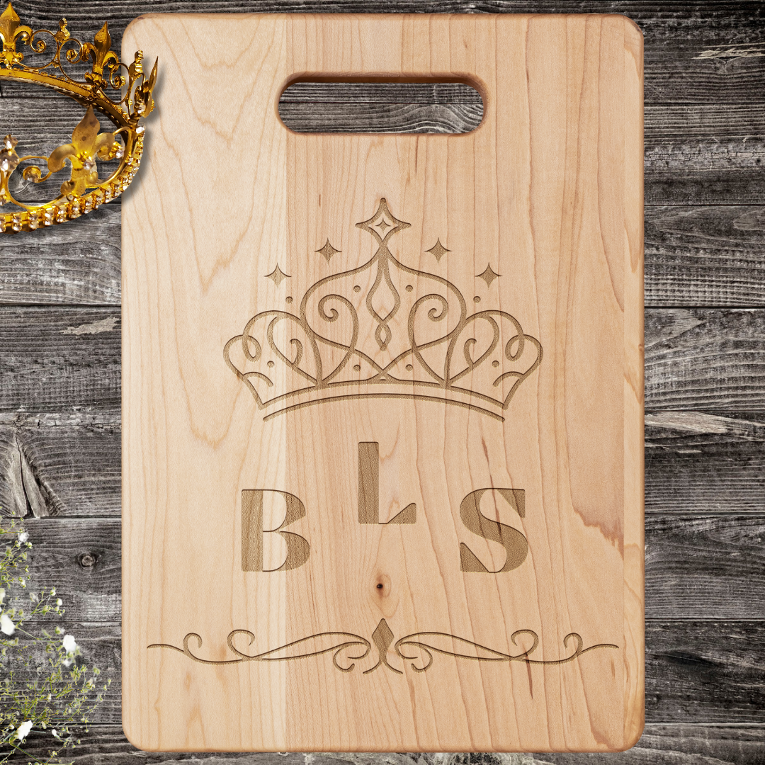 Personalized Cutting Board, Royal Collection, Monogram Kitchenware, Custom Housewarming Gift, New Home Gift, Unique Gift for Her