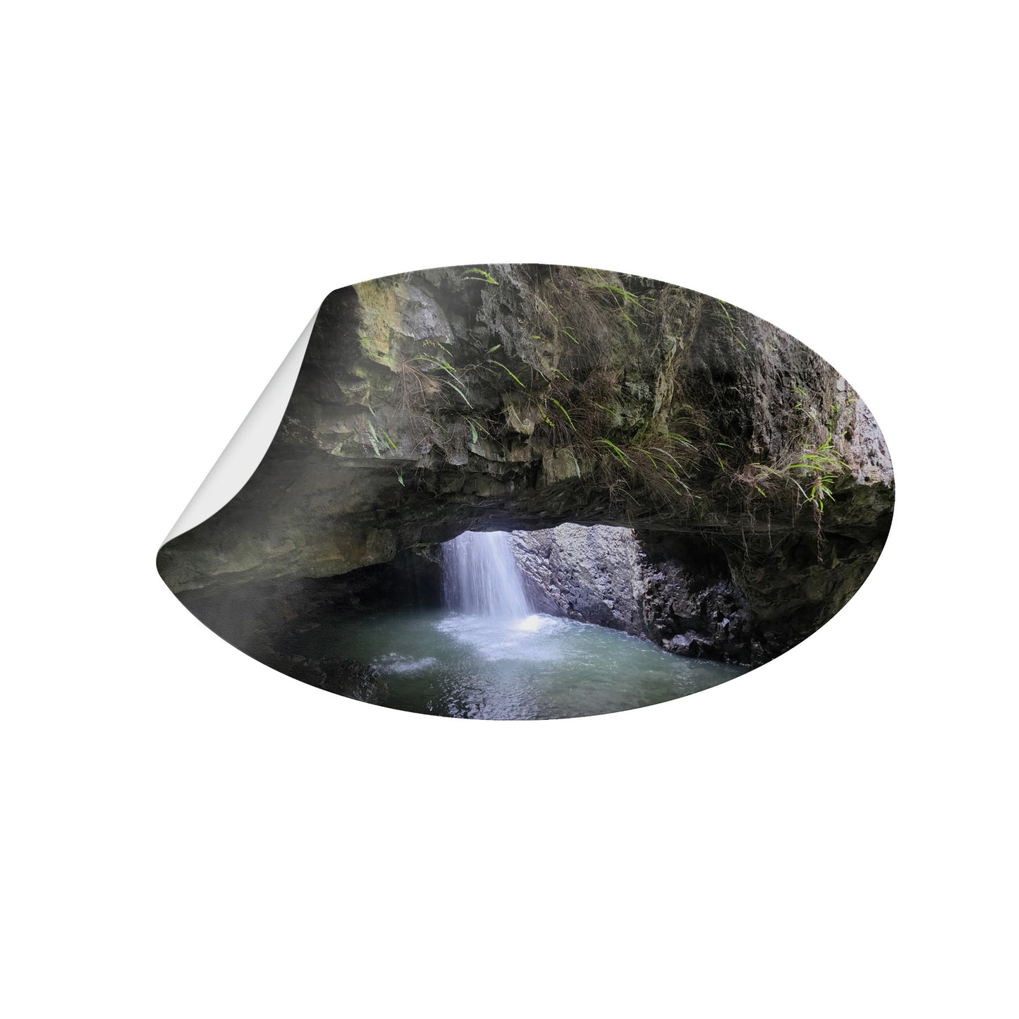 Natural Bridge Springbrook Sticker, Waterfall Sticker, Bucket List Photo, Vision Board Ideas, Vacation Travel Sticker, Australian Landmark Holiday Places