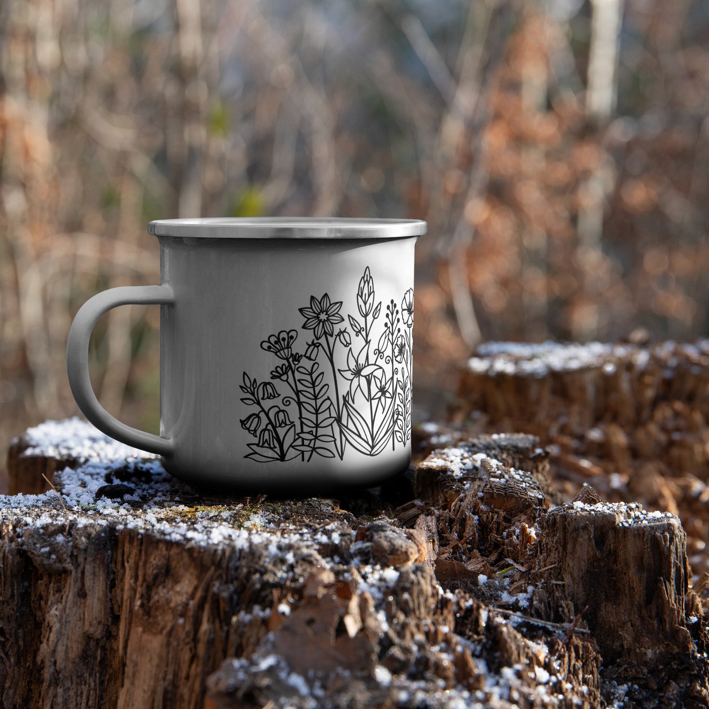Not All Who Wander are Lost Camping Mug, Camper Mug, Travel Mug, Wildflower Travel Cup, Stainless Steel Mug, Gift for Camper, Wildflower Lover