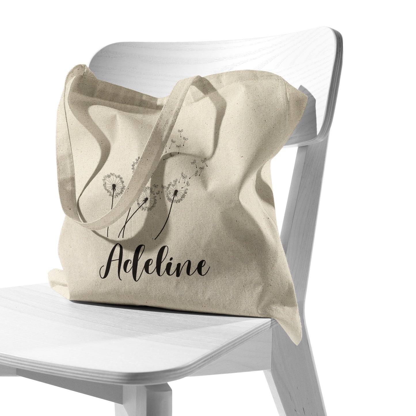 Personalized Name Tote Bag, Recycled Tote Bag, Custom Bridesmaid Tote Bag, Flower Tote Bag, Eco Friendly Beach Bag, Personalized Gift for Her