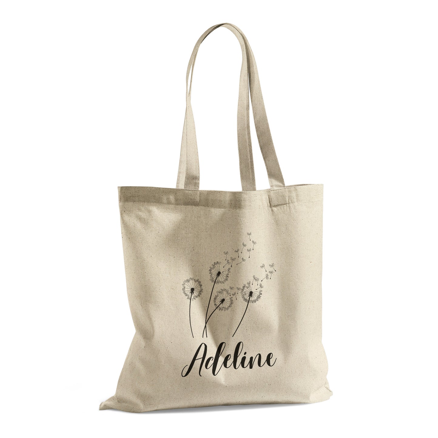 Personalized Name Tote Bag, Recycled Tote Bag, Custom Bridesmaid Tote Bag, Flower Tote Bag, Eco Friendly Beach Bag, Personalized Gift for Her
