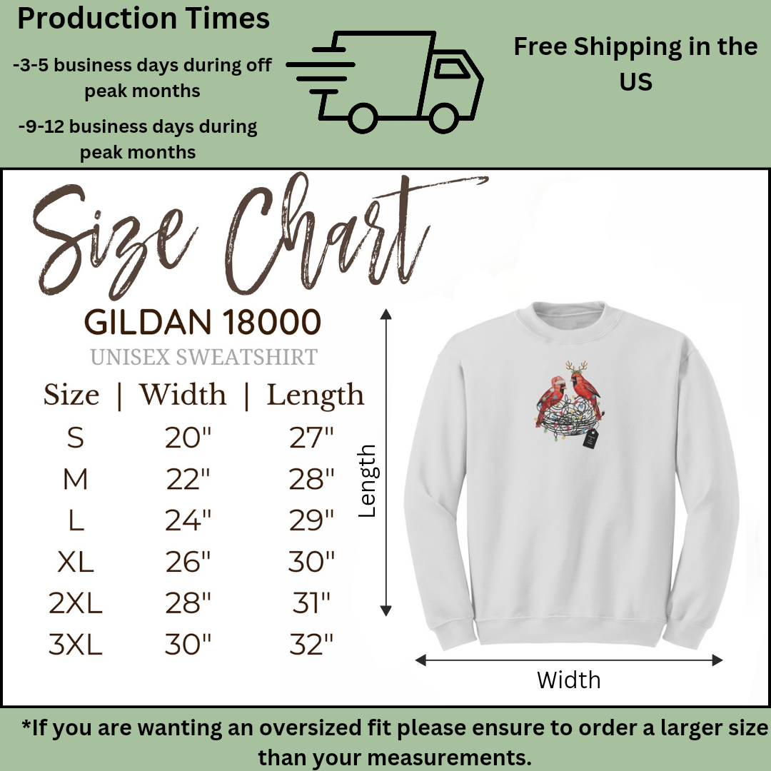 Personalized Tangled Christmas Lights Cardinal Bird Sweatshirt, Cute Bird Xmas Sweater, Bird Lover Sweatshirt, Christmas Gift for Bird Lover