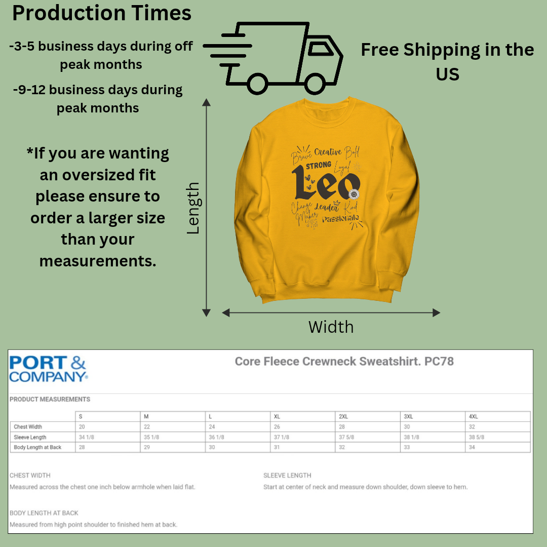 Leo Sweatshirt, Leo Sunflower Sweater, Leo Star Sign Apparel, Leo Crewneck Comfy Sweatshirt, Gift for Leo Star Sign