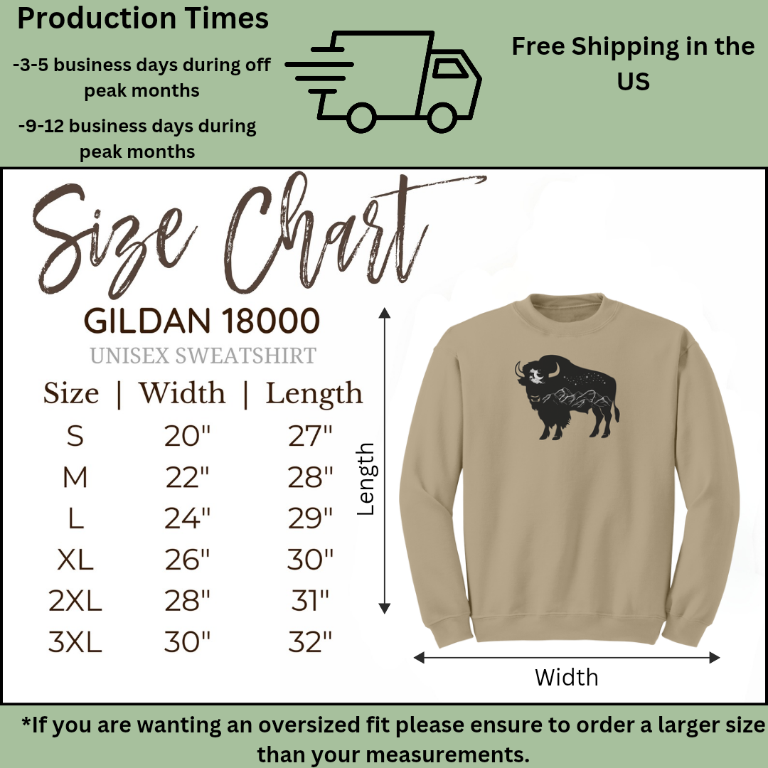 Bison Lover Sweatshirt, Buffalo Sweater, National Parks Camper Clothing, Nature Lover Gift, Outdoorsy Sweatshirt, Camp Gift