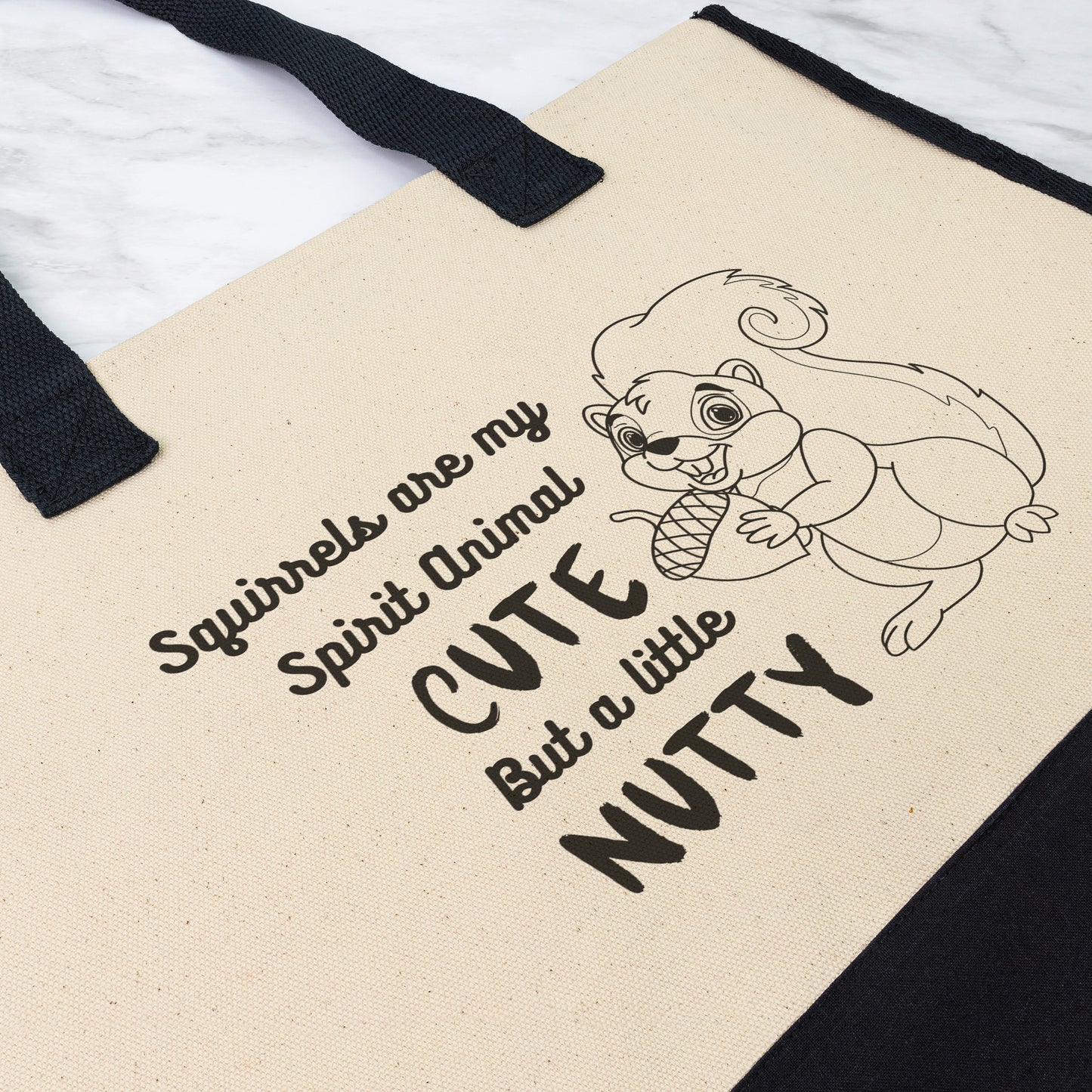 Squirrel Tote Bag, Premium Cotton Tote Bag, Cute Squirrel Lover Bag, Animal Lover Gift, Funny Gift for Mom, Gift for Grandmother, Squirrel collection
