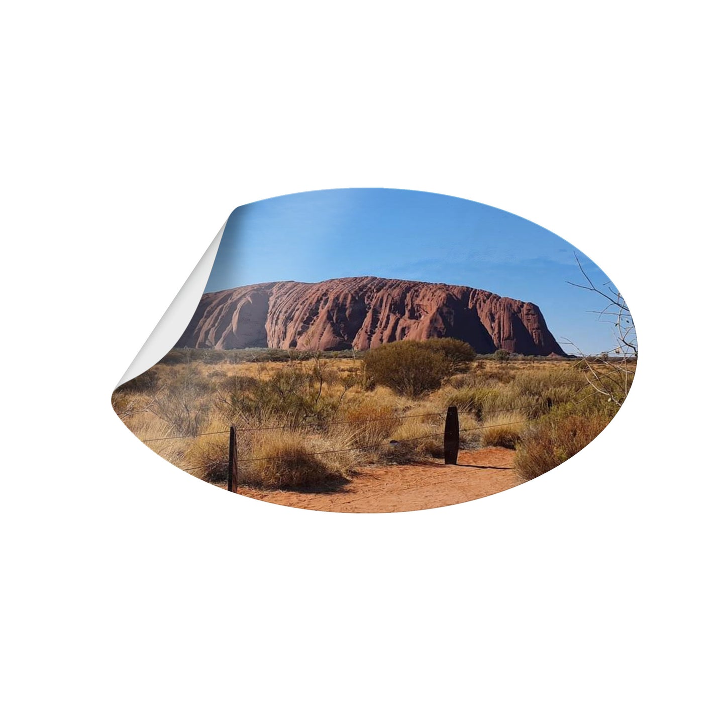 Uluru Sticker, Bucket List Sticker, Australian Outback Sticker, Australian Landmark Holiday Photo, Travel Sticker, Vacation Photo, Gift for Traveler