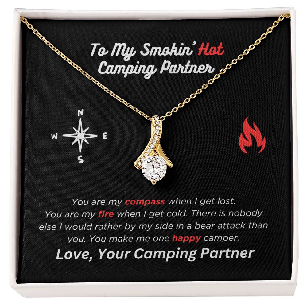 You are my compass when I get lost - Alluring Beauty Necklace - Smokin' Hot Camping Partner