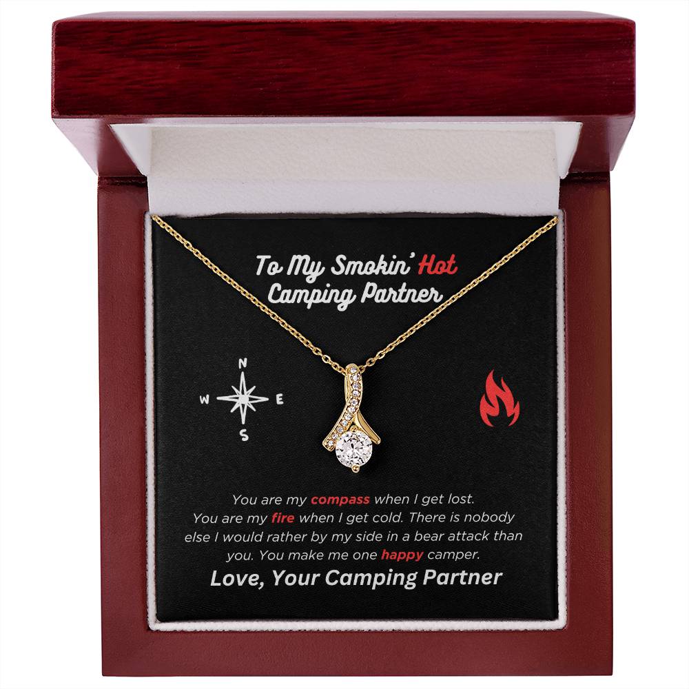 You are my compass when I get lost - Alluring Beauty Necklace - Smokin' Hot Camping Partner