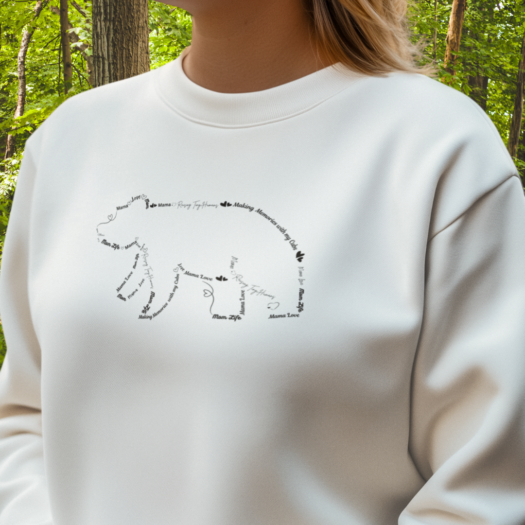 Mama Sweatshirt, Cute Bear Sweater, Mom Gift, Mother's Day Gift, New Mom Gift, Babyshower Gift, Gift for Her