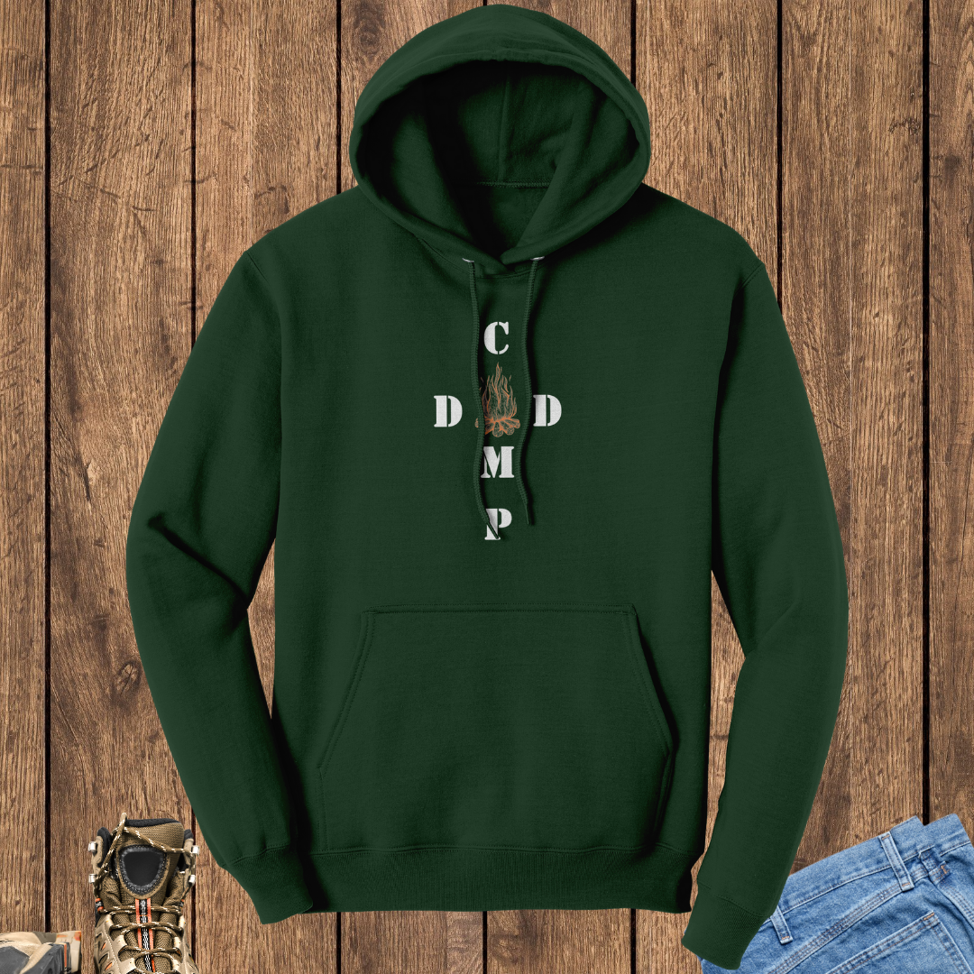Camping Hoodie, Outdoors Hiking Gear, Camp Dad Apparel, Father's Day Gift, Family Camping Sweaters, Gift for New Dad, Pregnancy Announcement Apparel