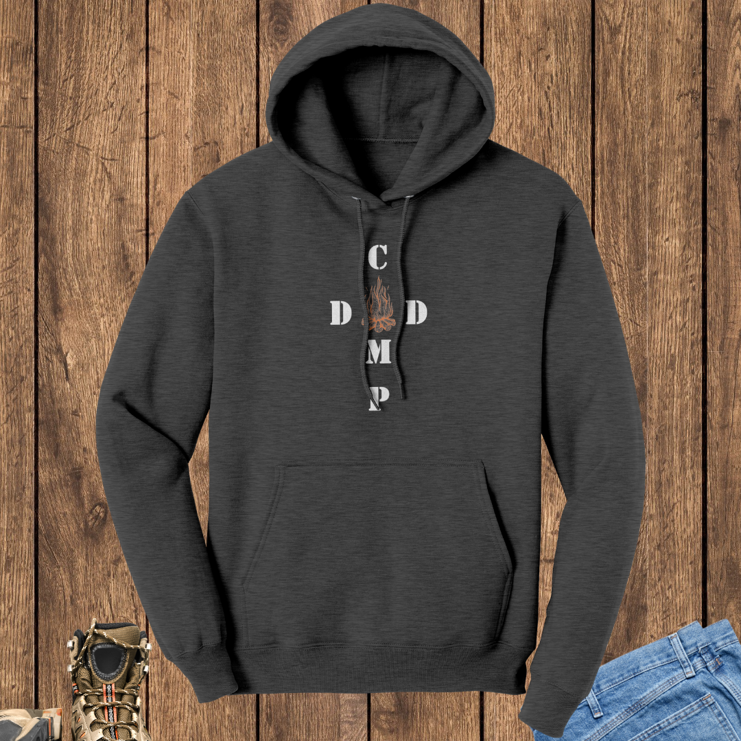Camping Hoodie, Outdoors Hiking Gear, Camp Dad Apparel, Father's Day Gift, Family Camping Sweaters, Gift for New Dad, Pregnancy Announcement Apparel