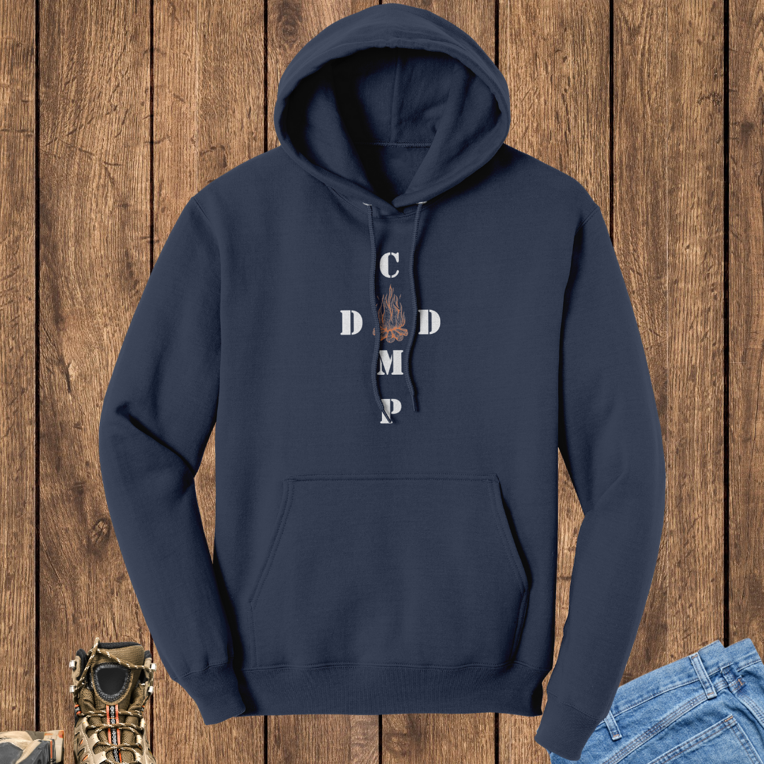 Camping Hoodie, Outdoors Hiking Gear, Camp Dad Apparel, Father's Day Gift, Family Camping Sweaters, Gift for New Dad, Pregnancy Announcement Apparel