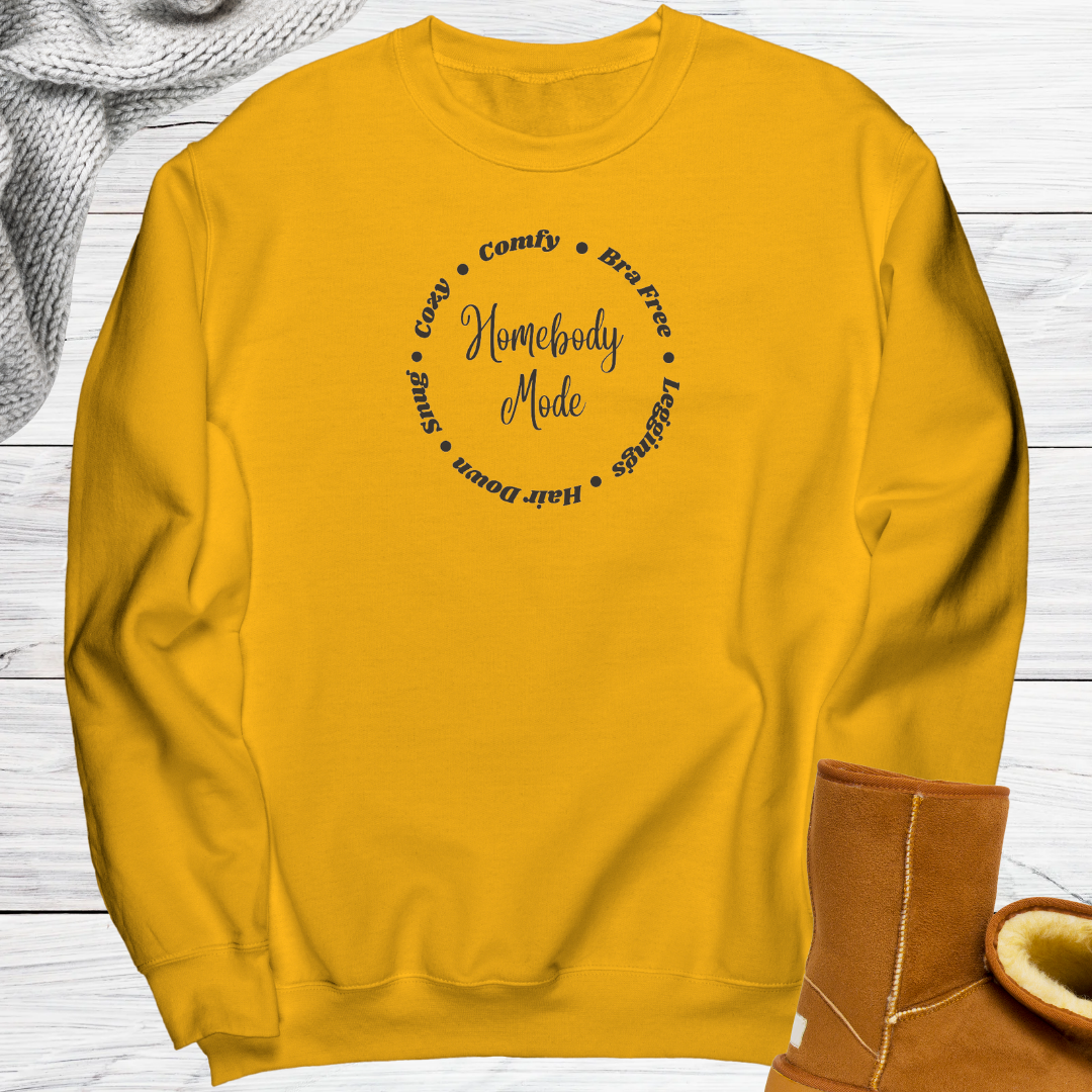 Cozy Homebody Mode Sweatshirt, Comfy Mode Sweater, Women's Oversized Sweatshirt, Funny Winter Sweatshirt, Fall Sweater, Gift for Her