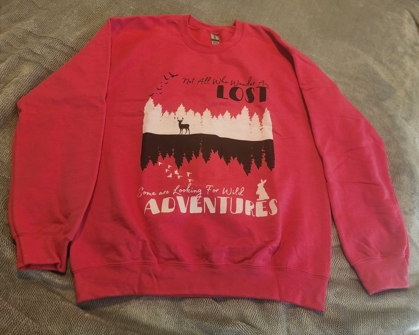 Not All Who Wander are Lost Cozy Crewneck Sweatshirt, Adventure Lover Gift, Fall Travel Sweater, Outdoors Hiking Sweatshirt, Nature Lover Gift for Her