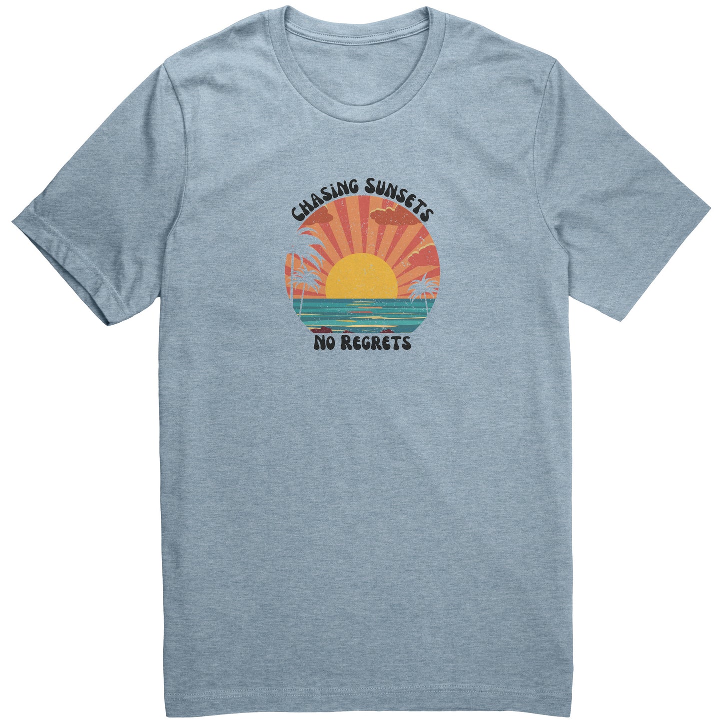 Chasing Sunsets Retro Vintage Tshirt, Sunset Shirt, Travel Tshirt, Summer Beach Shirt, Gift for Beach Lover