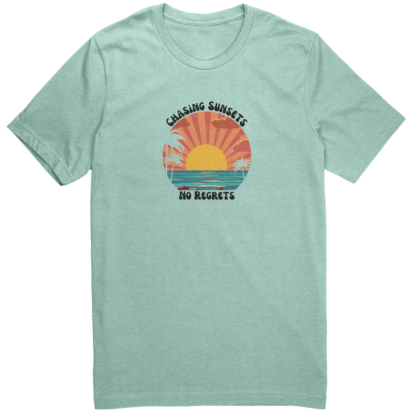 Chasing Sunsets Retro Vintage Tshirt, Sunset Shirt, Travel Tshirt, Summer Beach Shirt, Gift for Beach Lover