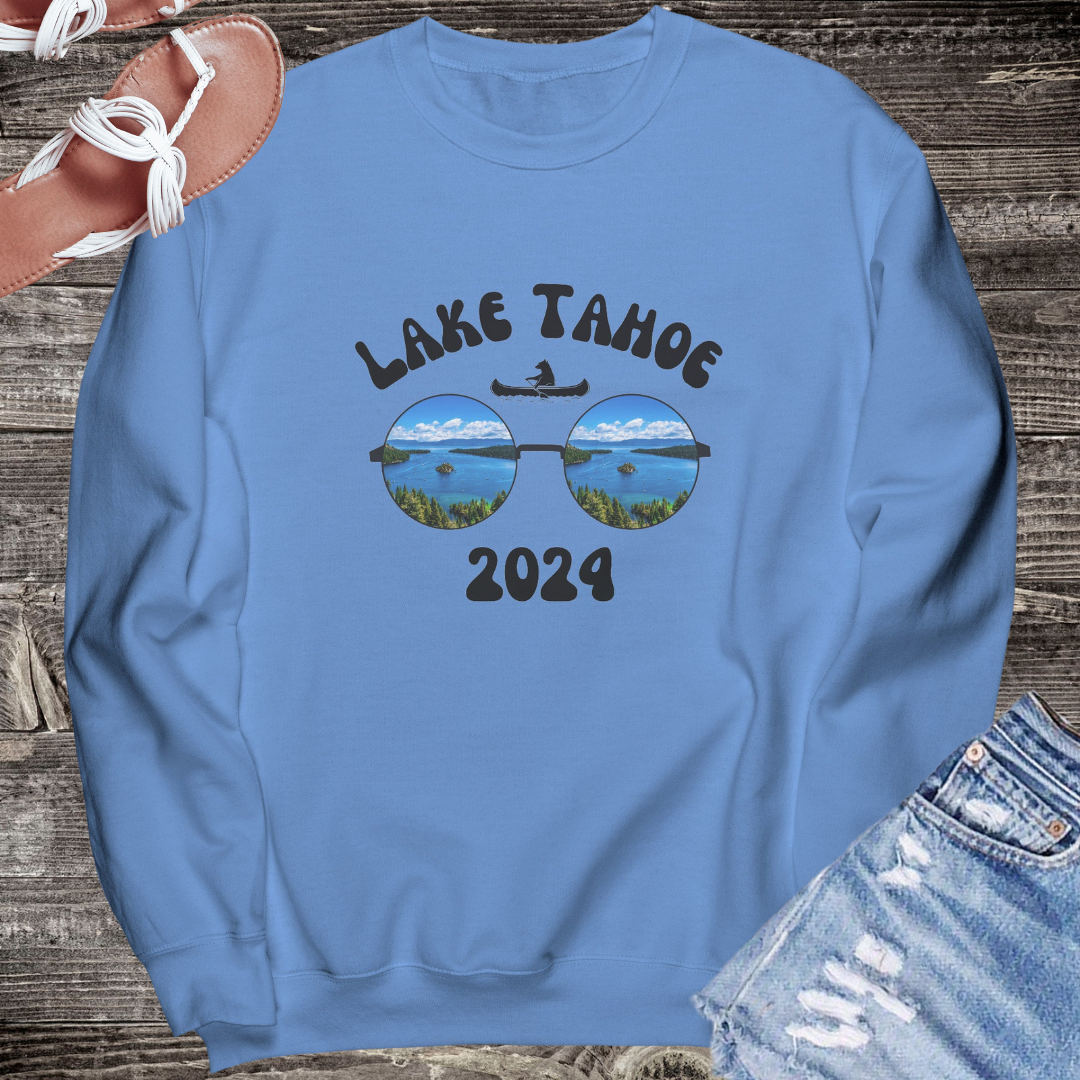 Lake Tahoe Sweatshirt with custom year, Lake Tahoe Sweater, Lake Tahoe Vacation, Lake Tahoe Clothing, Lake Life Clothing, Gift for Him/Her