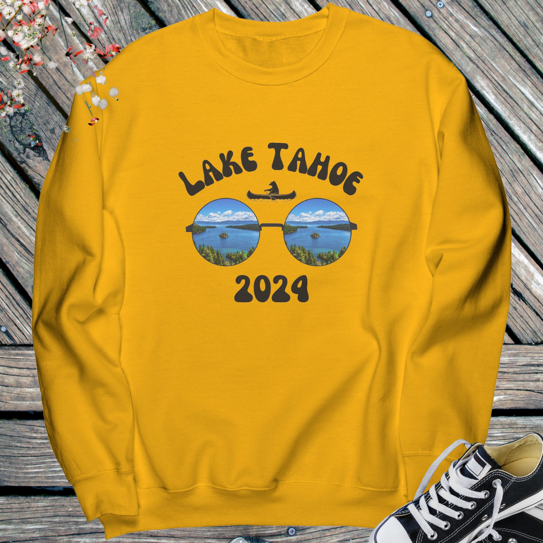 Lake Tahoe Sweatshirt with custom year, Lake Tahoe Sweater, Lake Tahoe Vacation, Lake Tahoe Clothing, Lake Life Clothing, Gift for Him/Her