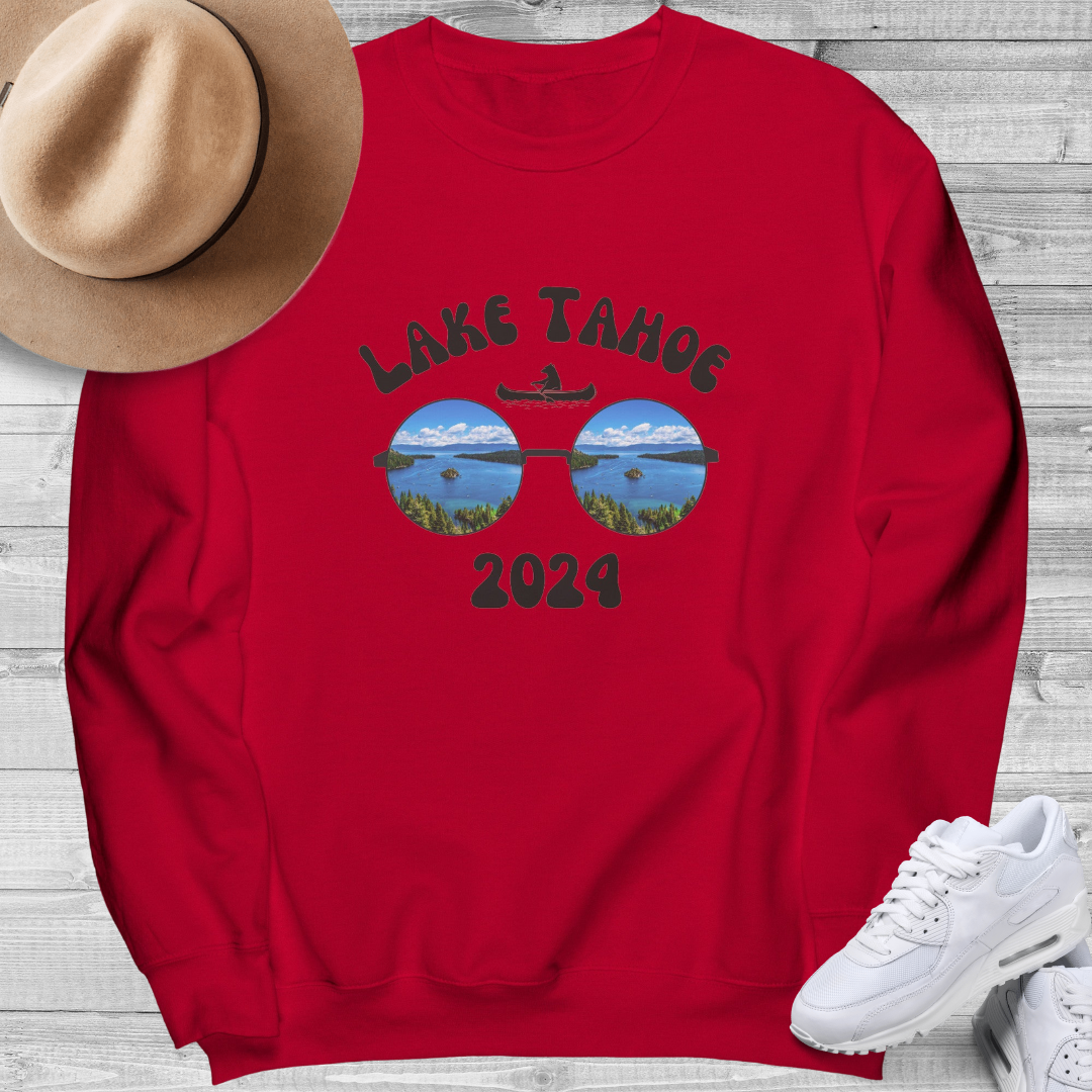 Lake Tahoe Sweatshirt with custom year, Lake Tahoe Sweater, Lake Tahoe Vacation, Lake Tahoe Clothing, Lake Life Clothing, Gift for Him/Her