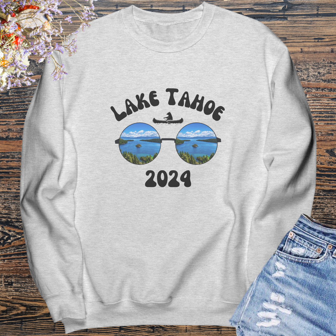 Lake Tahoe Sweatshirt with custom year, Lake Tahoe Sweater, Lake Tahoe Vacation, Lake Tahoe Clothing, Lake Life Clothing, Gift for Him/Her