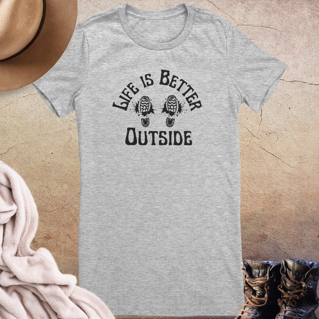 Life is Better Outside Hiking Tee, Camping Outdoors Shirt, Vacation Shirt, Adventure Shirt, Outdoorsy Tshirt, Nature Lover Gift