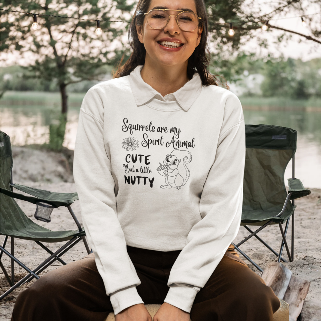 Squirrel Sweatshirt, Animal Lover Sweater, Squirrel Lover Sweatshirt, Nature Lover Gift, Squirrel Apparel, Funny Gift for Her