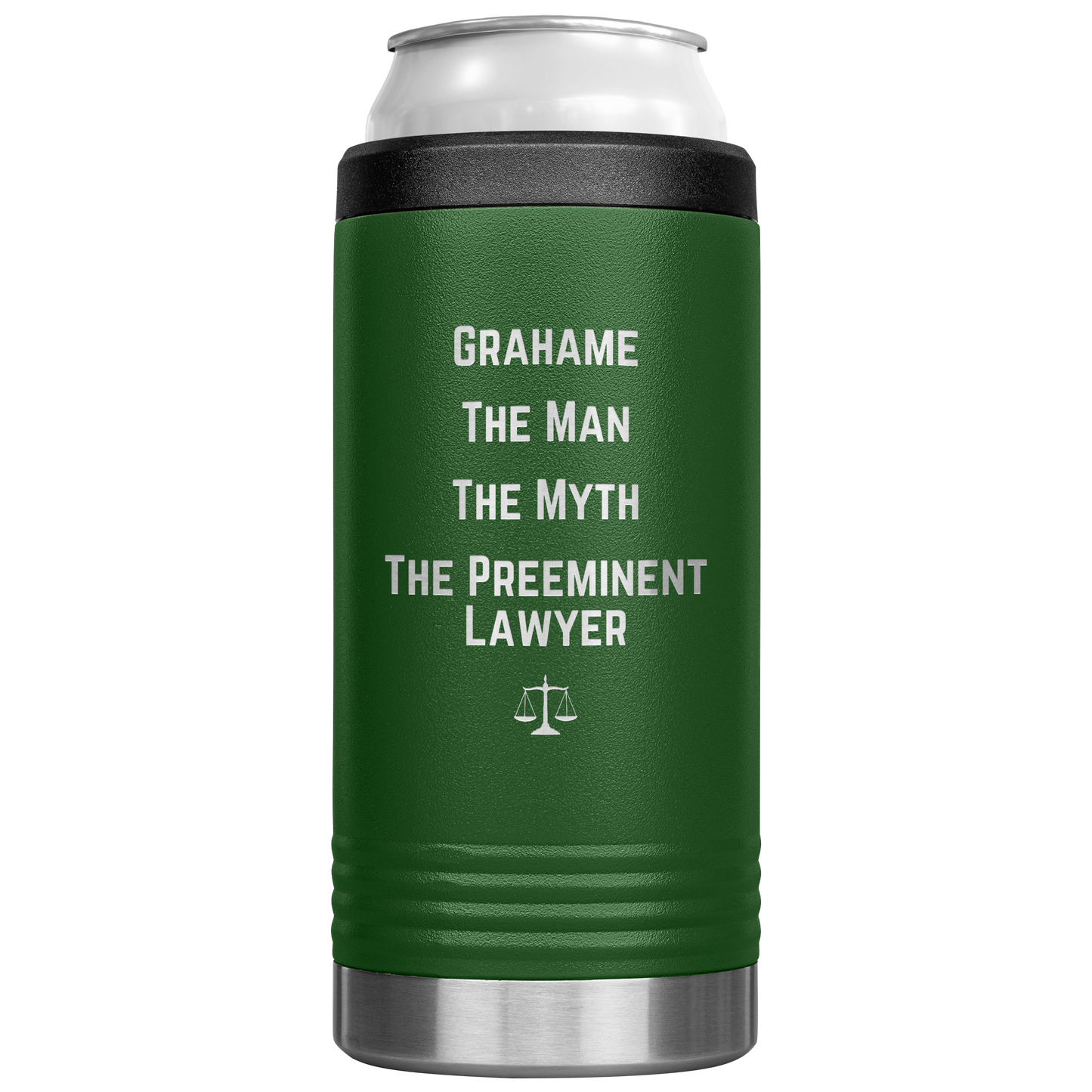 Funny_Personalized_Can_Cooler_Custom_Be_12oz_Koozie_Main_Green_Mockup.png