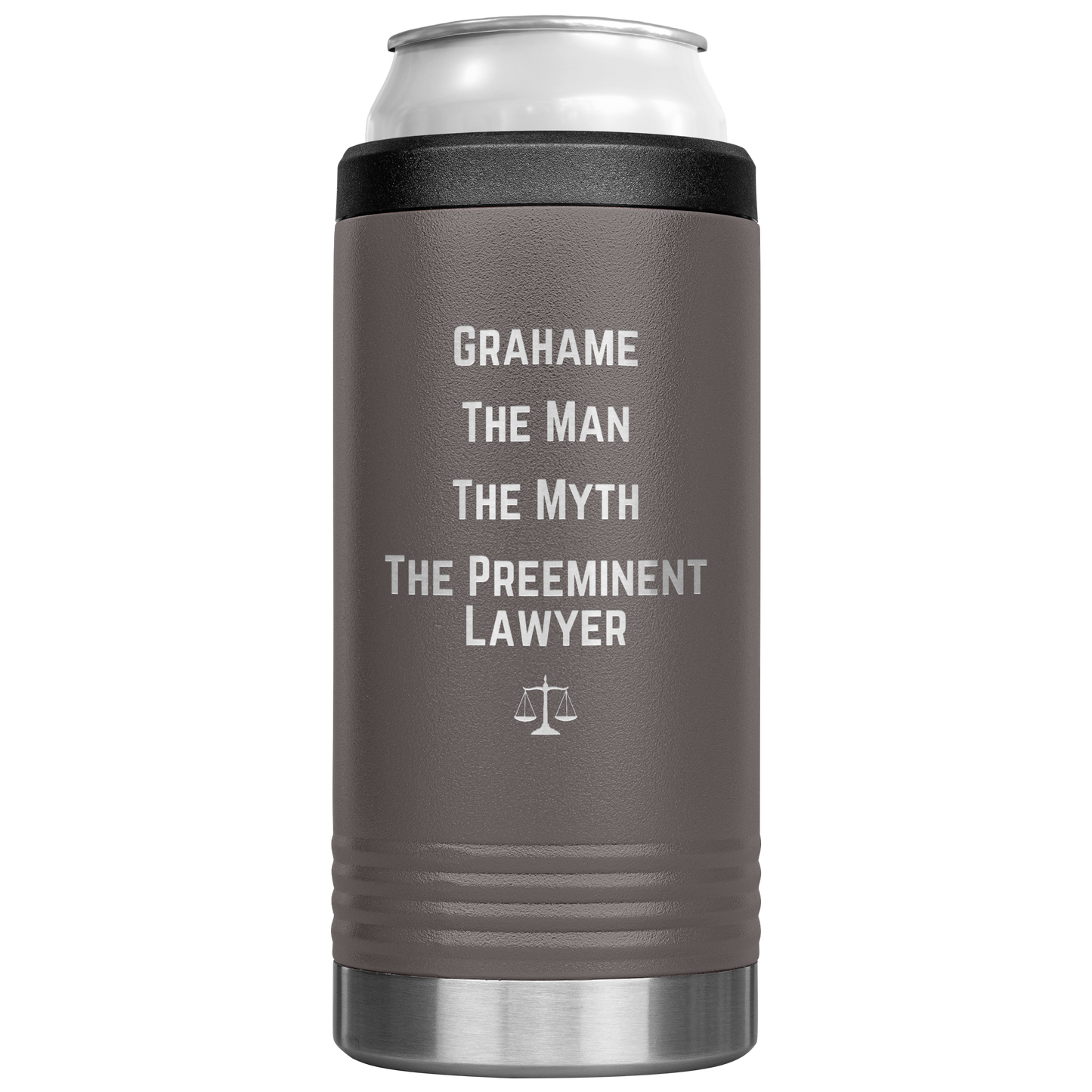 Funny_Personalized_Can_Cooler_Custom_Be_12oz_Koozie_Main_Pewter_Mockup.png