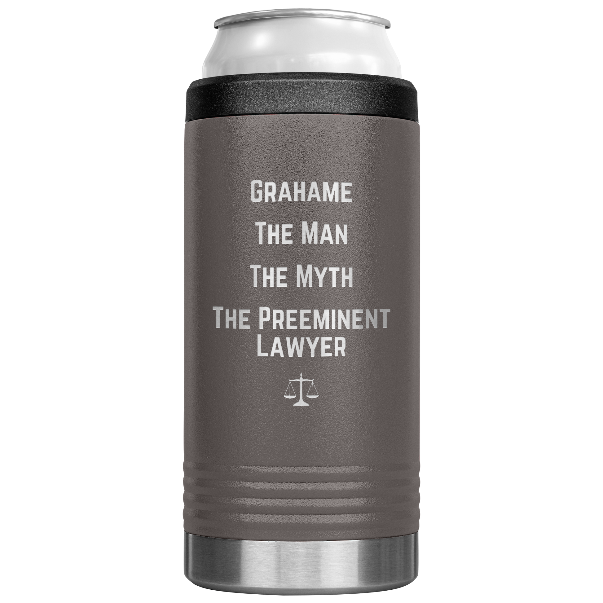 Funny_Personalized_Can_Cooler_Custom_Be_12oz_Koozie_Main_Pewter_Mockup.png