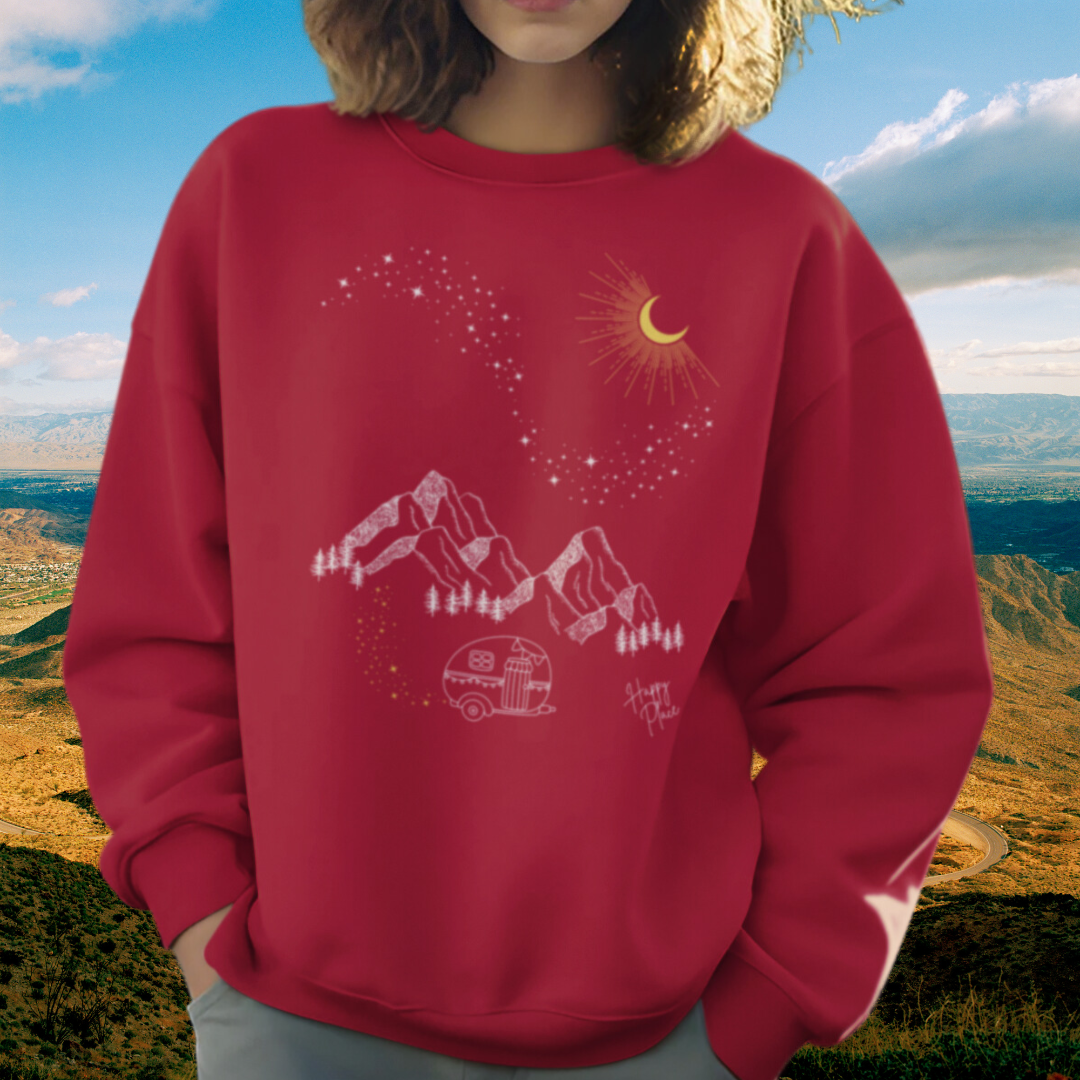 Solar Eclipse Retro Vintage Sweatshirt, Adventure Sweatshirt, Road Trip Shirt, Nature Lover Gift
