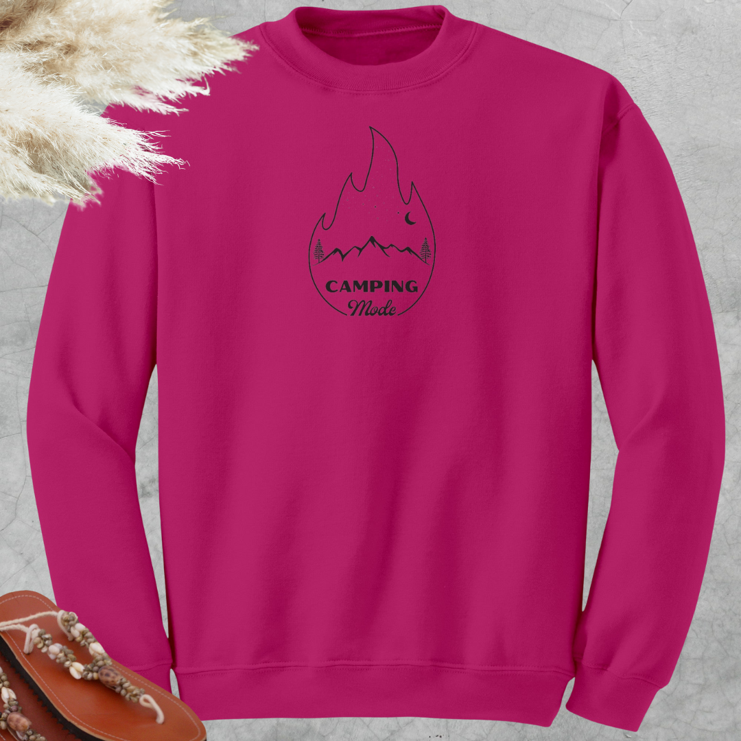 Camping Mode Sweatshirt, Hiking Sweater, Adventure Sweatshirt, Road Trip Shirt, Nature Lover Gift, Gift for Campers
